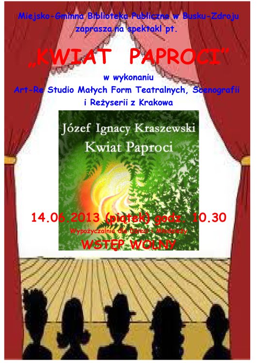 Teatr Kwiat paproci-plakat