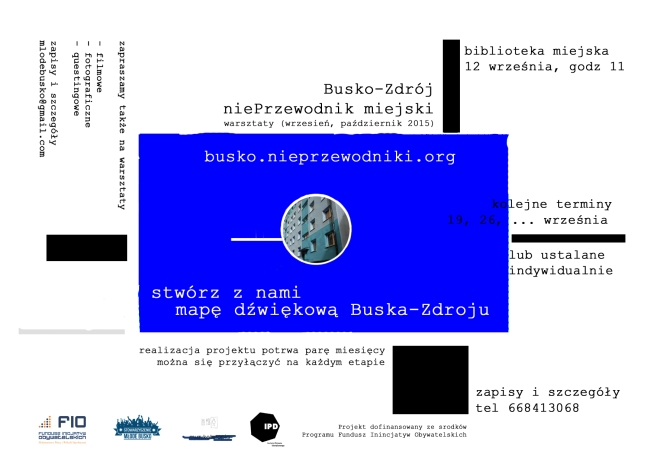 Zapraszamy do współtworzenia niePrzewodnika miejskiego - interaktywnej mapy dźwiękowej naszego miasta. 