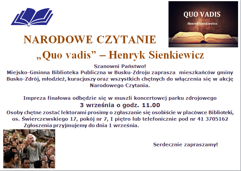 Narodowe Czytanie – "Quo vadis"