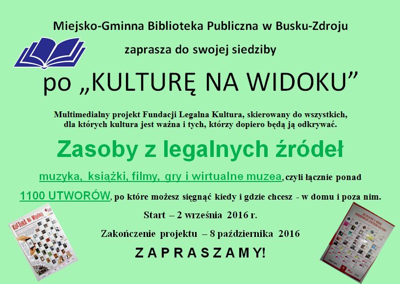 KULTURA NA WIDOKU – tylko legalne źródła.