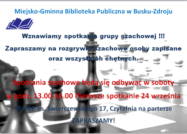 Wznawiamy spotkania szachowe.