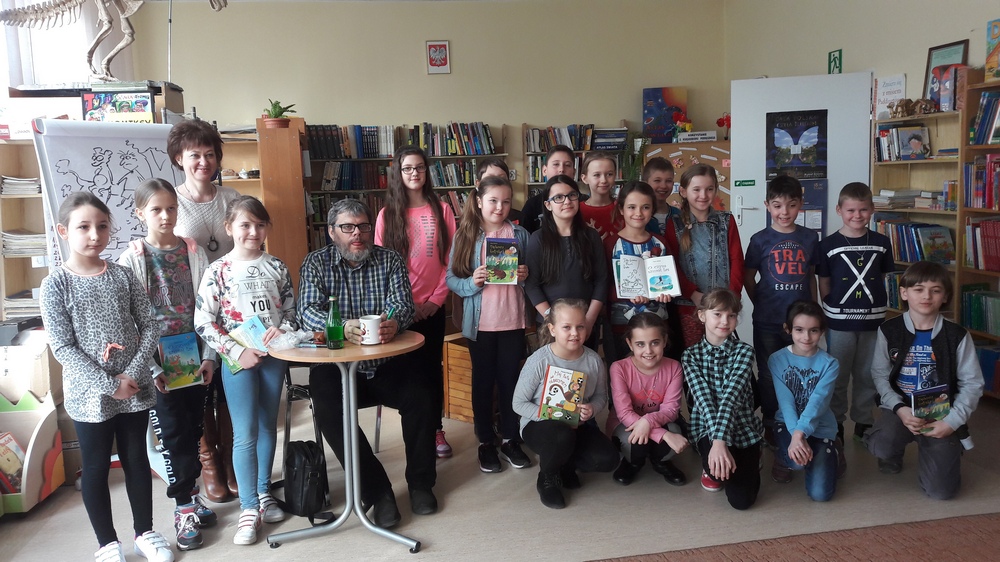 Spotkanie z rysownikiem, ilustratorem, pisarzem – Pawłem Wakułą.