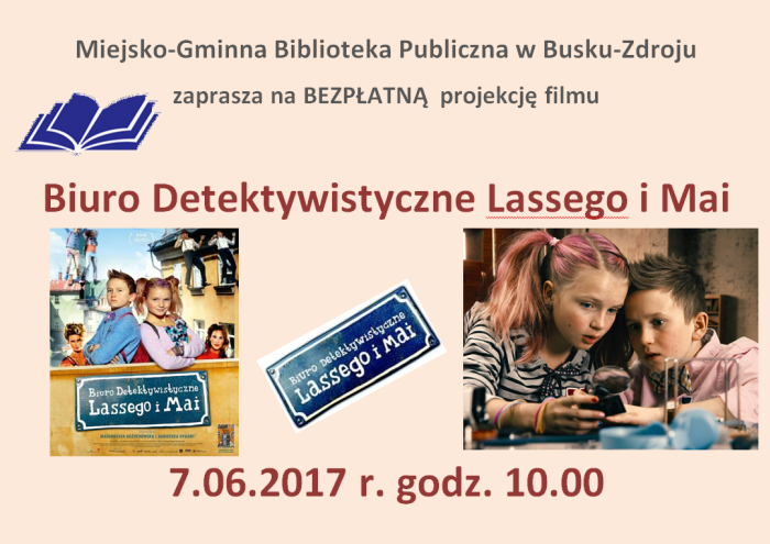 Zapraszamy na BEZPŁATNĄ projekcję filmową „Biuro detektywistyczne Lessego i Mai”