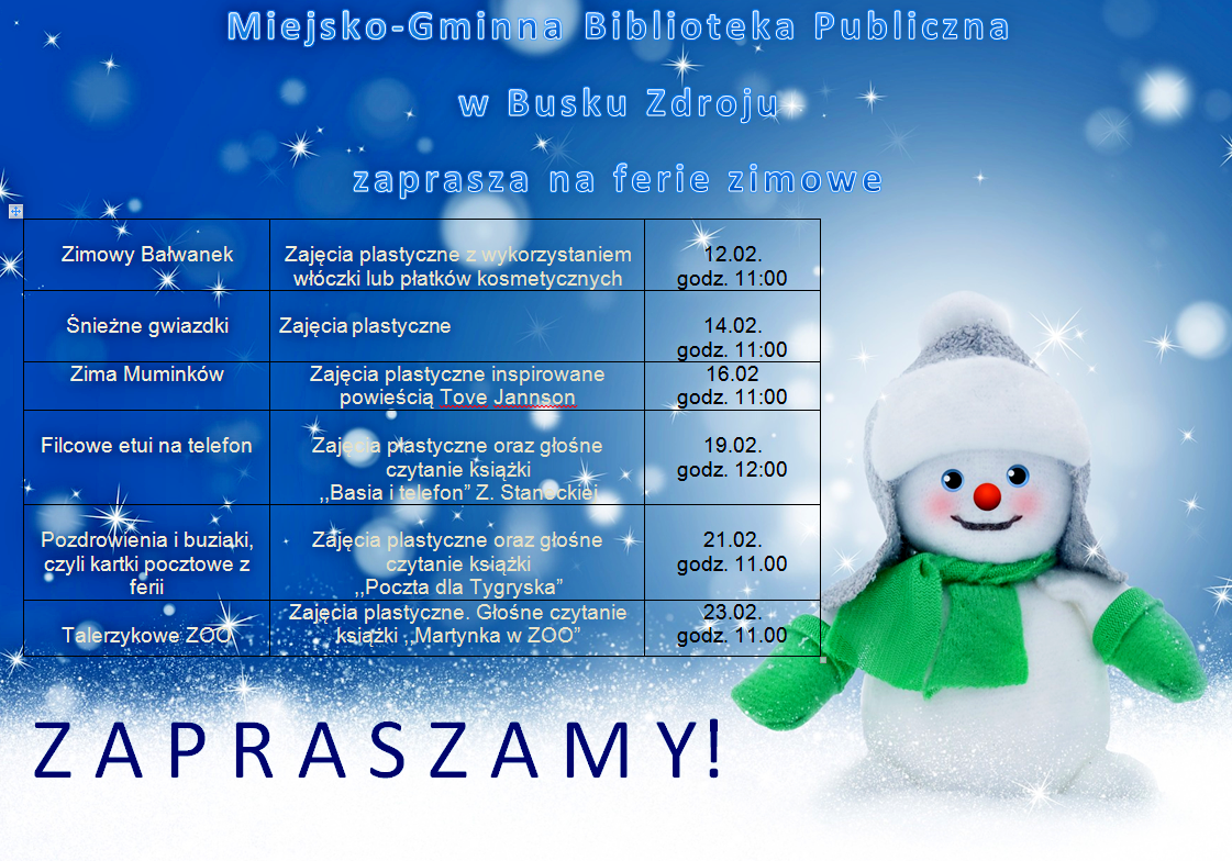 Zima z biblioteką