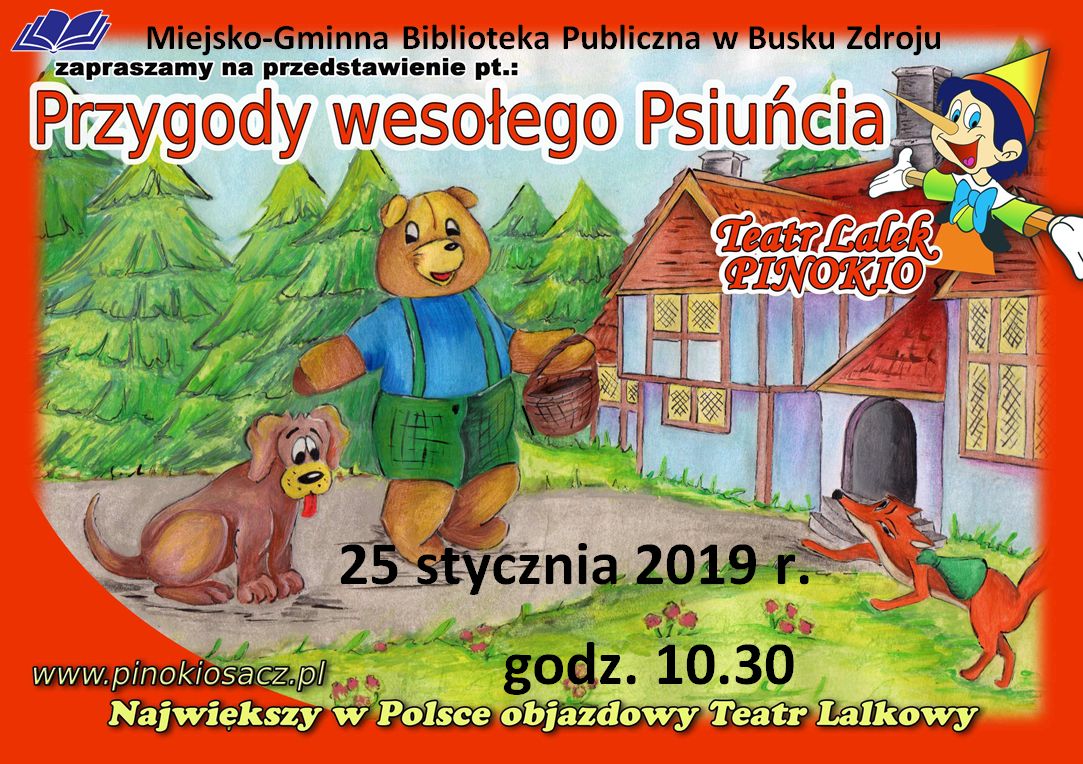 Spektakl teatralny „Przygody wesołego Psiuńcia”