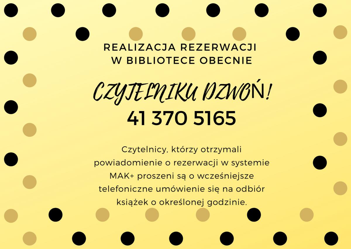  Realizacja rezerwacji obecnie w bibliotece