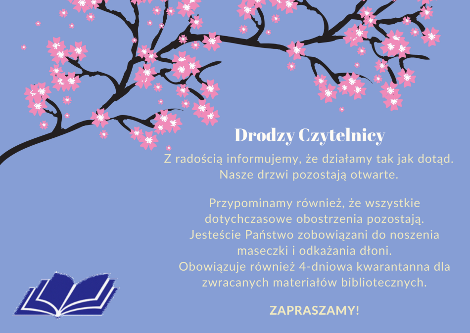 Biblioteka pozostaje otwarta!