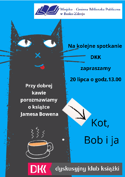 Serdecznie zapraszamy na kolejne spotkanie Dyskusyjnego Klubu Książki działającego w naszej bibliotece. 
