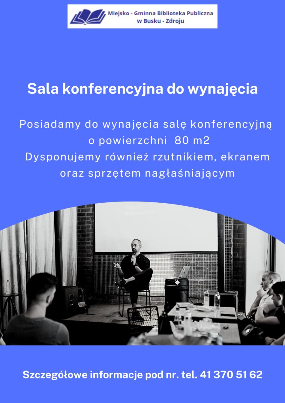 Ogłoszenie o wynajęciu sali