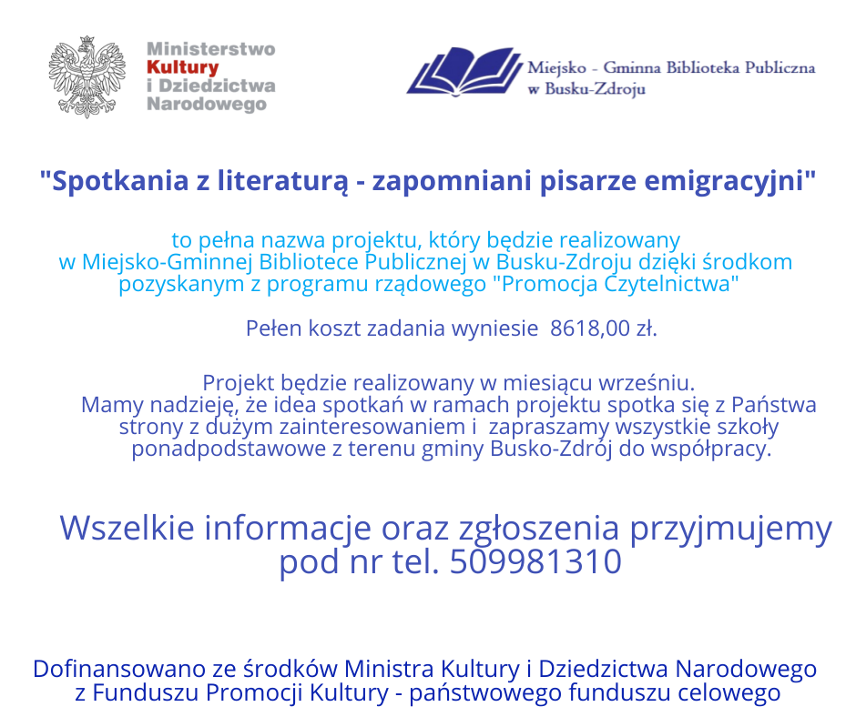 Spotkania z literaturą – zapomniani pisarze emigracyjni