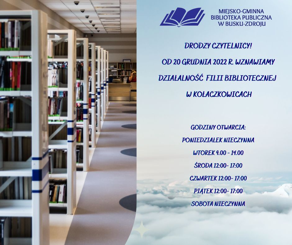 Wznawiamy działalność filii bibliotecznej w Kołaczkowicach