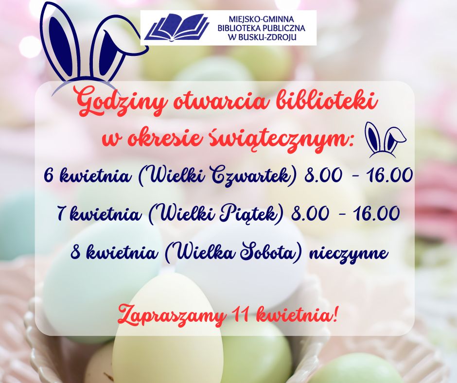 Godziny pracy biblioteki w okresie świątecznym