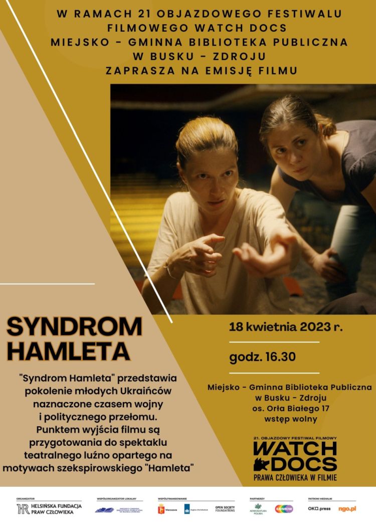 Miejsko - Gminna Biblioteka Publiczna w Busku - Zdroju zaprasza na emisję filmu Syndrom Hamleta