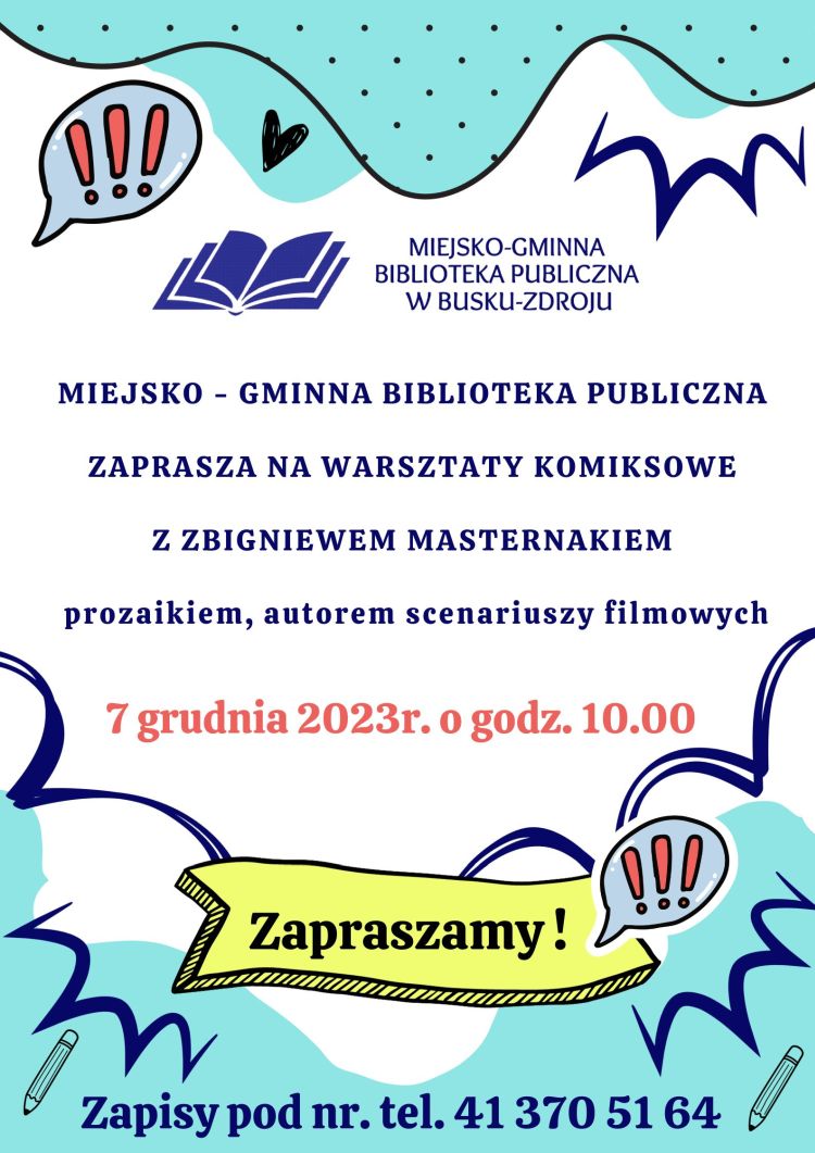 Zapraszamy na warsztaty komiksowe z Zbigniewem Masternakiem