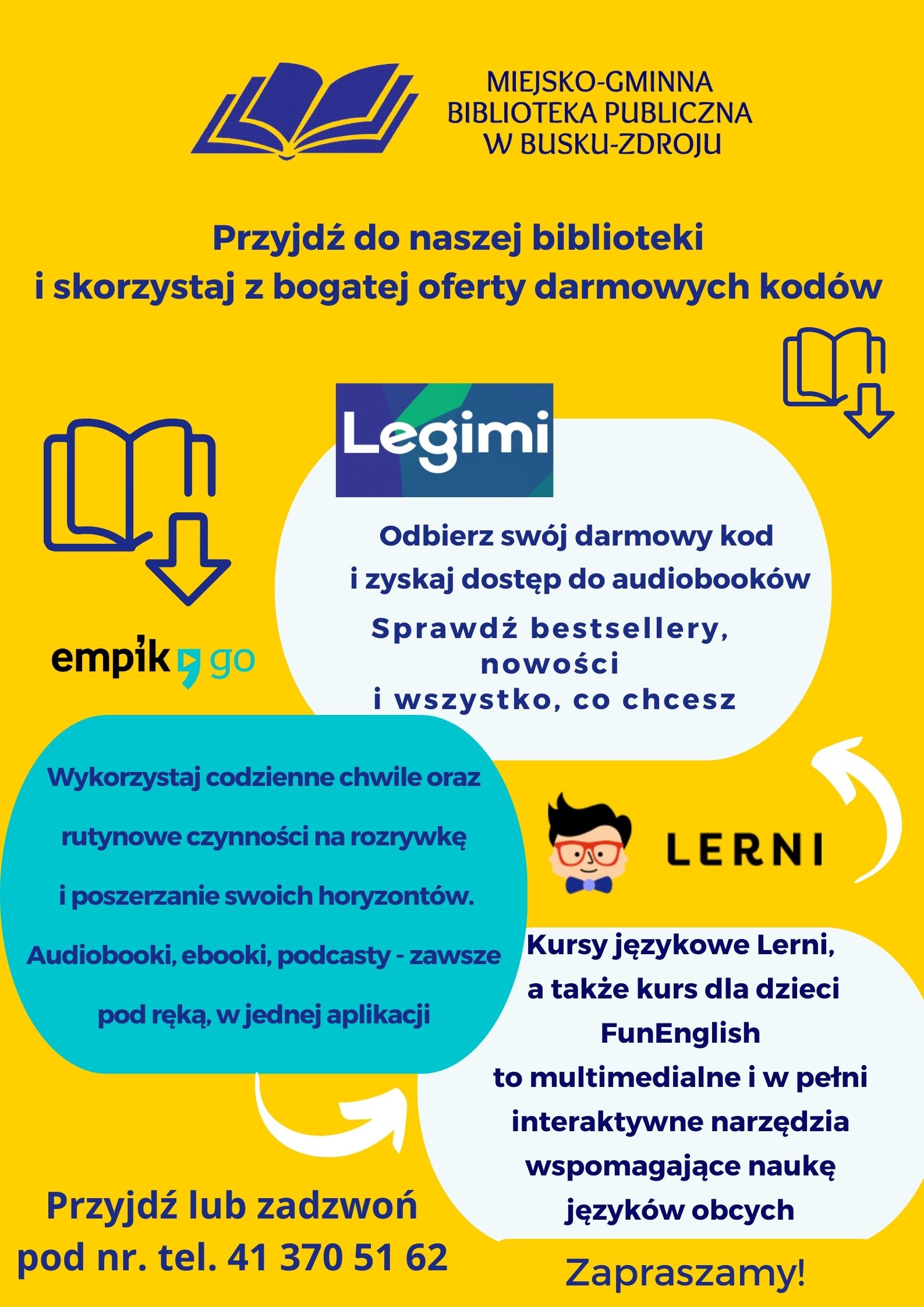 Zapraszamy do skorzystania z oferty biblioteki 