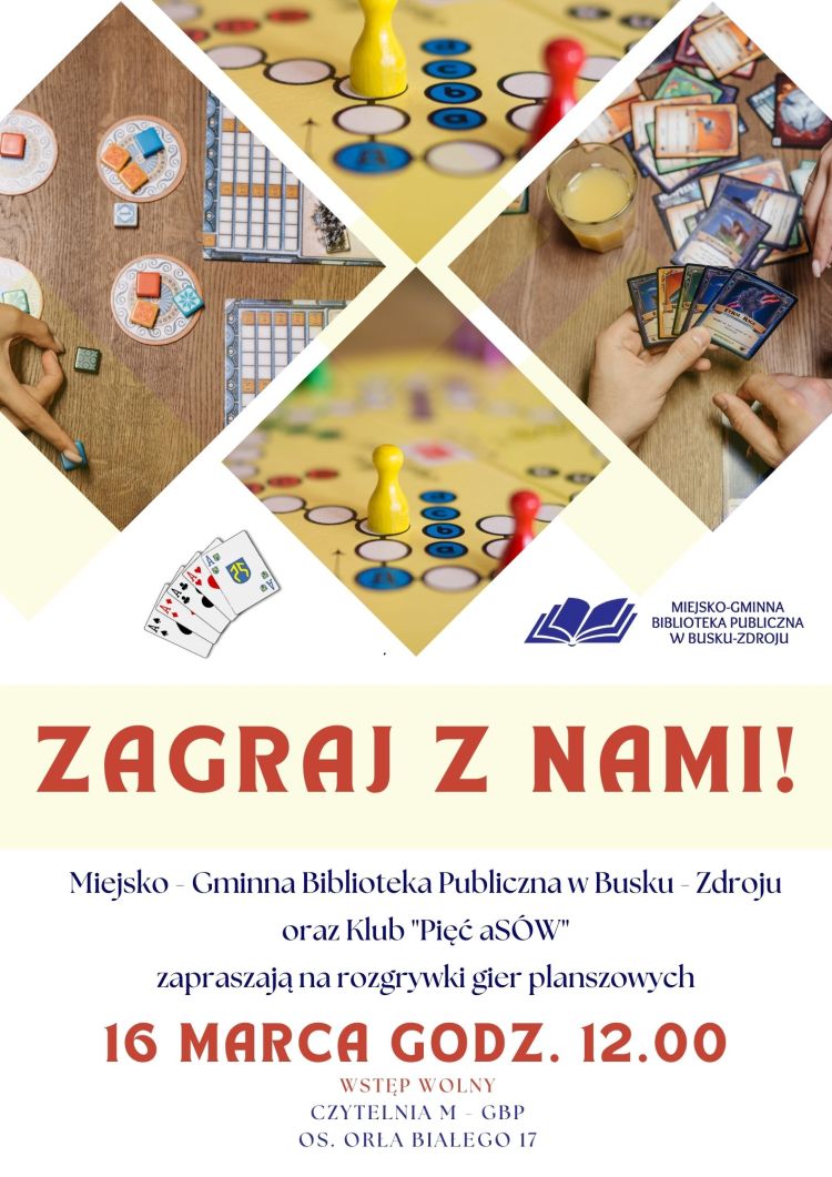 Zapraszamy na Rozgrywki Gier Planszowych w Bibliotece! 