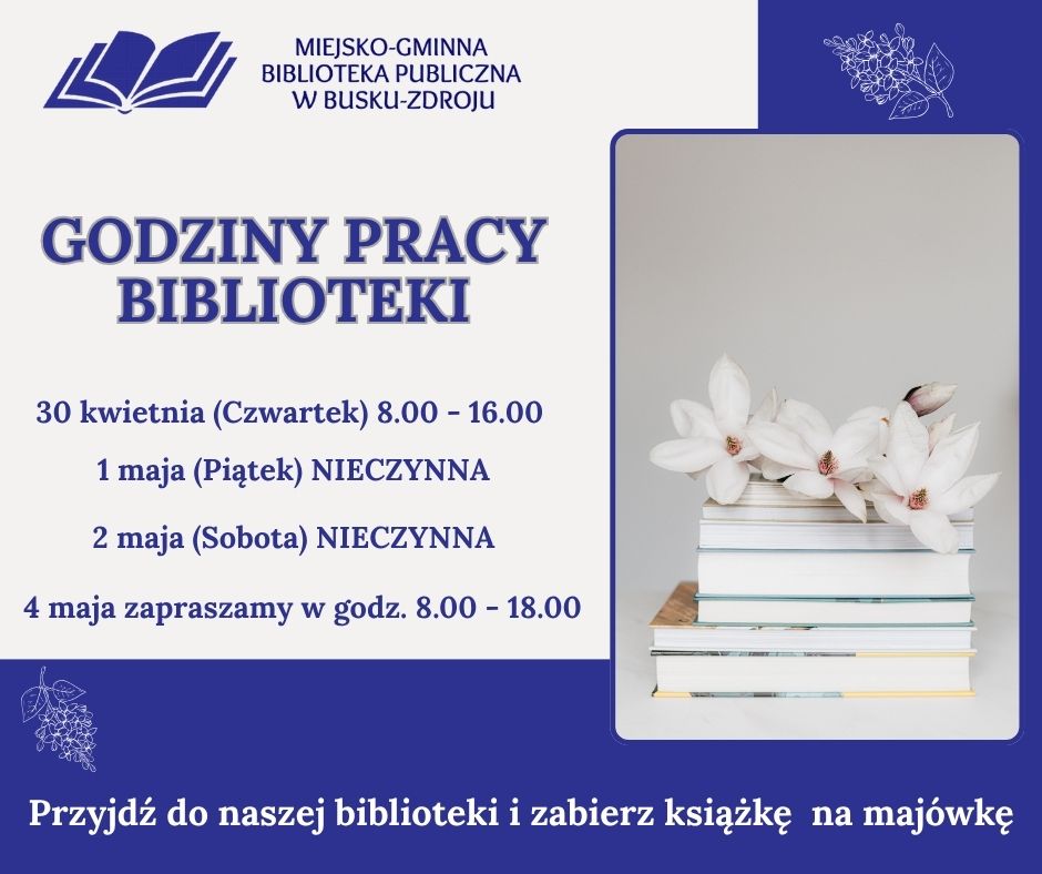 Godziny pracy biblioteki