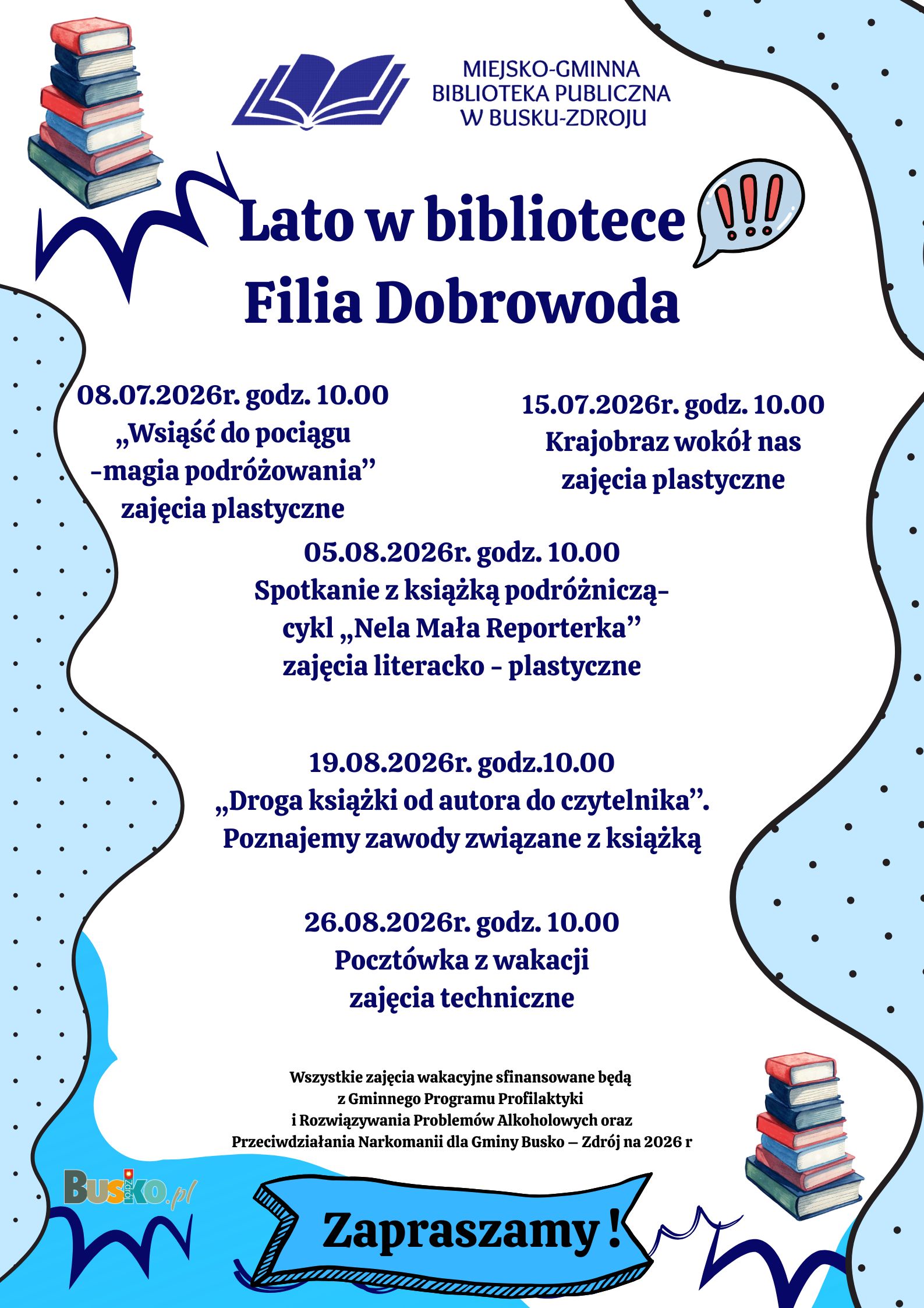 Wakacje z Biblioteką – przygoda czeka na Ciebie!