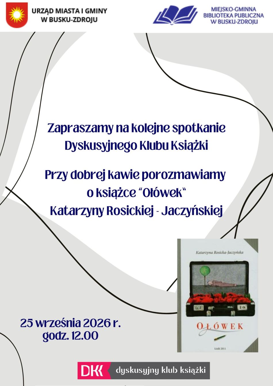 Wrześniowe spotkanie Dyskusyjnego Klubu Książki!
