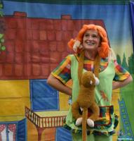 Aktorka w przebraniu Pippi