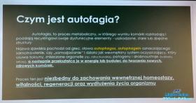 Slajd o tytule czym jest autofagia