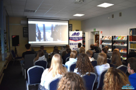 Slajd z prezentacji podczas spotkania