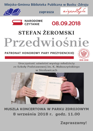 Narodowe czytanie 2018 – Stefan Żeromski – „Przedwiośnie”