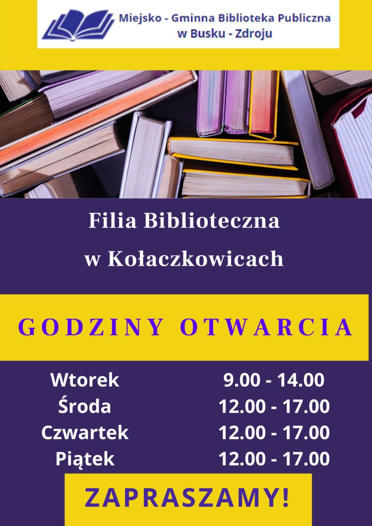 Zapraszamy do filii bibliotecznej w Kołaczkowicach