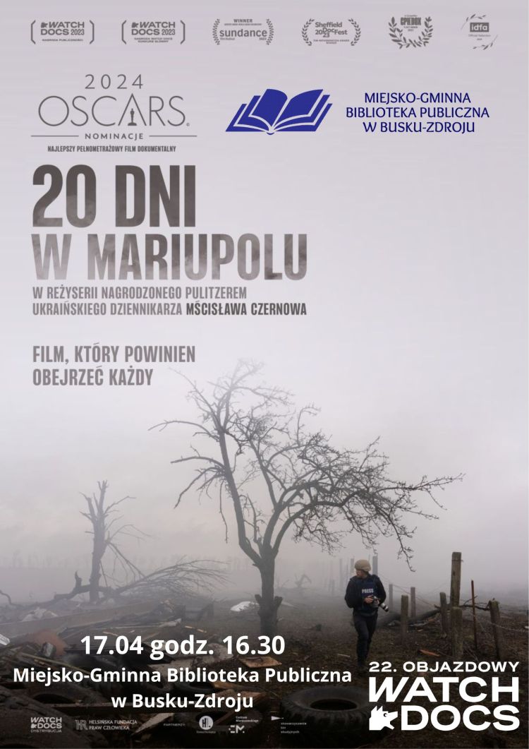 Zaproszenie na emisję filmu "20 dni w Mariupolu"